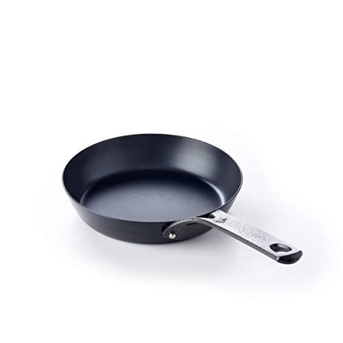 BK Black Steel Vorgewürzte 20cm Bratpfanne aus Kohlenstoffstahl, Geeignet für Induktion, Backofen und Bratrost sicher bis 350C, Langlebig und Professionell, Schwarz image