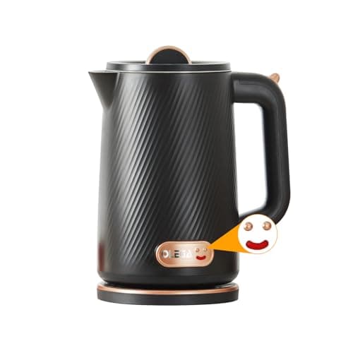 OLEGA Wasserkocher - 1800W Schnellaufheizender Elektrischer Teekessel BPA-freier 304 Edelstahl Elektrischer Wasserkocher mit Automatischer Abschaltung und Trockengehschutz Perfekt für die Familie 1.8L image