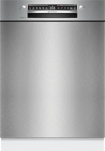 Bosch SMU4EAS28E, Serie 4, Smarter Unterbau-Geschirrspüler 60 cm, Besteckkorb, Spülmaschine Made in Germany, besonders Leise, Extra Trocknen, Programmassistent, schneller sauberes Geschirr, Edelstahl image
