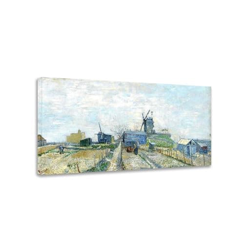 FITSEN „Montmartre: Gemüsegärten“ Berühmte Gemälde Moderne Kunstwerke Druck auf Leinwand Ölgemälde Reproduktionen Leinwand-Wandkunst für Wohnzimmer, 40 x 72 cm, gerahmt image