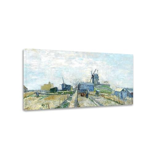 LXURY Berühmtes Gemälde auf Leinwand – „Montmartre: Gemüsegärten“ Wandkunst Leinwand drucke klassische Reproduktions Poster für Wohnzimmer, Heimdekoration 40 x 72 cm Innen rahmen image