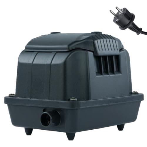 Teichbelüfter 600 L/H stufenlos regulierbar, 10 Watt Sauerstoffpumpe für Teich, Membranpumpe 10 L/Min, Teichbelüftung, Luftpumpe Teich, Belüfterpumpe für Gartenteiche, Teichbelüftungspumpe image