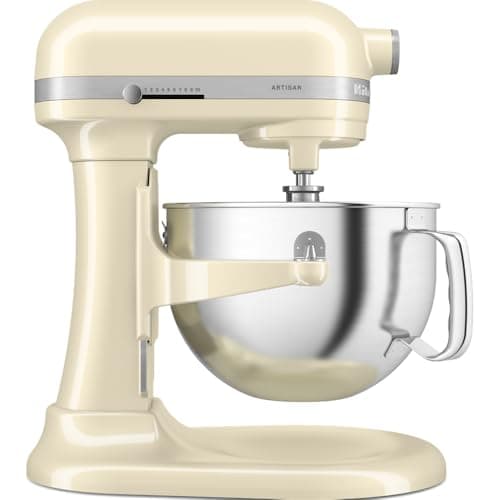 KitchenAid Küchenmaschine - Artisan - Multifunktionaler Küchenroboter mit Schüsselheber - Mit 5 Zubehörteilen - 5,6L - Crème image