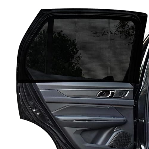 CHWNIBAY Sonnenschutz Auto Baby, Sonnenschutz Auto Kinder, Fenster Verdunkelung mit UV Schutz, 2 Stück Universal Autosonnenschutz Elastizitä Netz für Kinder & Haustiere image