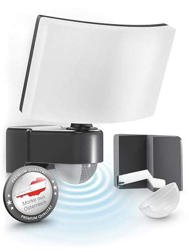 MATO® LED Strahler mit Bewegungsmelder Außen - 30W Wand Außenleuchte mit Bewegungsmelder - 3000K warmweiß, IP65, Anthrazit - Aussenlampe mit Bewegungsmelder, Außenstrahler, Wandstrahler, Wandleuchte image