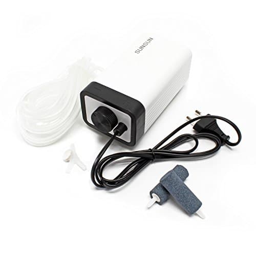 SunSun Luftpumpe 402 Teichbelüfter 2x2,8 L/min 4W Sauerstoffpumpe Eisfreihalter Belüftungssystem Belüfter Luftpumpe für Gartenteich Oase Teich image