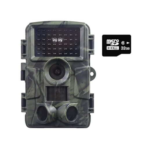 ZYJDGNNY Wildkamera, zwei Kameras, 4 K, 60 MP, Nachtsicht, 25 m, Auslösegeschwindigkeit 0,1 s, automatische IR-Dimmtechnologie, Infrarot-Jagdkamera, maximale Unterstützung 256 G image