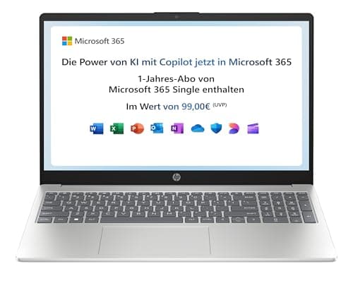 HP Laptop | 15,6" FHD Display | Intel Processor N100 | 4 GB DDR4 RAM | 128 GB UFS | Intel UHD Graphics | Windows 11 Home im S-Modus | QWERTZ | Natural Silver image