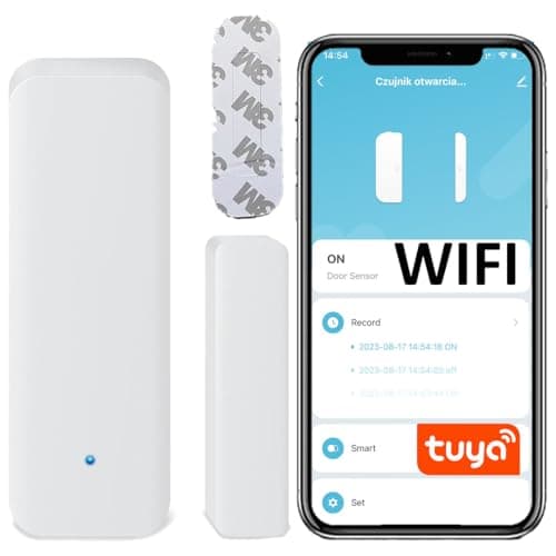 Sone Smart One Türsensor Alarm, Fenstersensor Drahtloser. Alarm in Echtzeit. WLAN WiFi Smart Life/Tuya App kompatibel mit Alexa/Google Home image