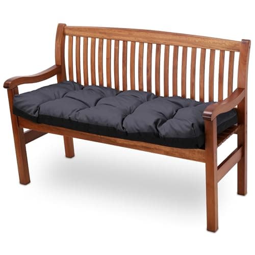 Amazinggirl Bankauflage Sitzkissen Outdoor Hollywoodschaukel Kissen 120 x 40 cm - Sitzpolster Bank Polster für Sitzbank Gartenbank und Paletten Bankkissen Indoor und Outdoorkissen Graphit image
