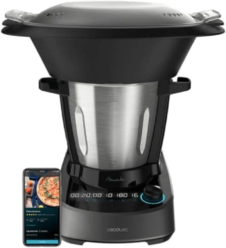 Cecotec Multifunktions-Küchenroboter Mambo 11090, 1600 W, 37 Funktionen, App, Waage und 3,3-Liter-Edelstahlkanne, Spülmaschinenfest, Rezeptbuch und Zubehör image
