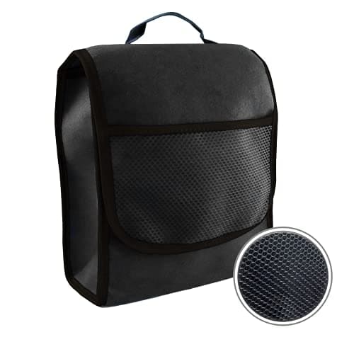L & P Car Design Kofferraumtasche klein Organizer Autotasche Auto Kofferraum KFZ Tasche Toolbag Aufbewahrungstasche mit Klettverschluss (schwarz) image