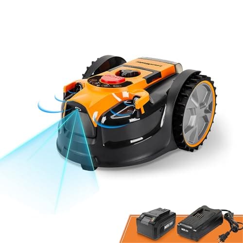 LawnMaster VBRM16 OcuMow™ Mähroboter für geeignet für bis zu 100 qm-Selbstfahrender Rasenmäher Roboter mit MX 24V 4.0Ah Lithium-Ionen Akku Ohne Kabel image