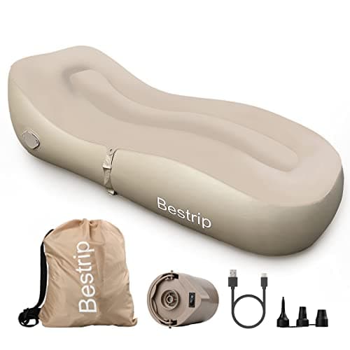 Aufblasbares Sofa Aufblasbare Liege, Aufblasbare Luftbett mit elektrischer Luftpumpe, Aufblasbare Couch Camping Sofa, geeignet für Drinnen Draußen (180 * 70 * 50cm) image