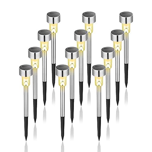 GIGALUMI Solarlampen für außen, 12 Stück, wasserdichte Solar Gartenleuchten image