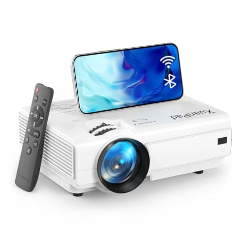 [Manual Focus] 2025 XuanPad Verbessertes WiFi Bluetooth Mini Beamer, Mini Projektor HD 1080P Unterstützt, Heimkino Video Projector Kompatibel Mit Tv Stick/HDMI/USB/AV/Laptop/iPhone/Android image