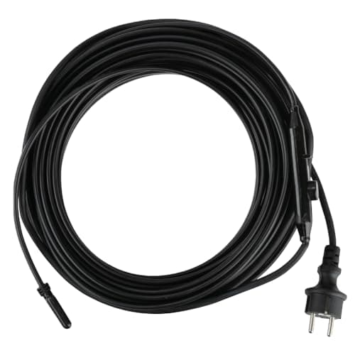 Frostschutz eisfrei Heizkabel vorgefertigt selbstregulierend Heizband 15 W/m mit Stecker und Thermostat 2-30m frostfrei für Rohr Dachrinne Photovoltaik Tränke Wasserbehälter, Länge:30.00m image
