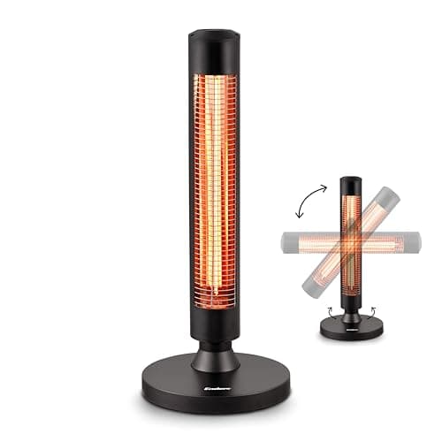 Enders Terrassenheizer Moow, Elektro Standstrahler, Heizpilz, 2 Leistungseinstellungen, 900 W, Infrarot-Strahlungswärme, Kippsicherung und Transportgriff, 60° zuschaltbare Oszillationsfunktion #49246 image