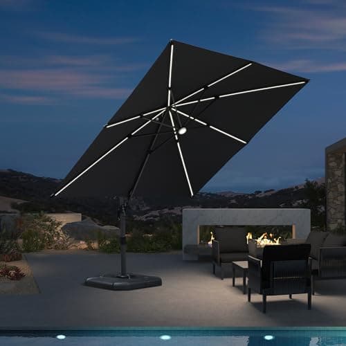 Die besten UV-beständigen Sonnenschirme mit LED-Beleuchtung für jeden Garten