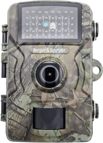 Berger & Schröter DH1 Wildkamera 16MP Full HD mit Bewegungsmelder No Glow 940nm Black-LED Nachtsicht 0,7s Schnelle Trigger IP66 Wasserdicht 32GB SD-Support 90° Weitwinkel Nachtsichtkamera Outdoor image