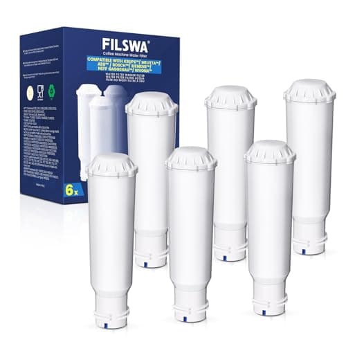 Filswa Kaffeemaschinen Filterpatrone, Ersatz für Melitta Wasserfilter, F088 Krups Wasserfilter, kompatibel mit Krups EA829S, Jura, Nivona, Melitta Barista TS und mehr, (6 Pack) image