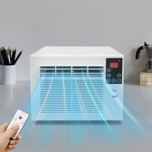 Mini Klimaanlage, 280W Mobiles Klimagerät Tragbares mit Fernbedienung 12H Timer, Beleuchtung Steuerung und Entfeuchtung, Mini-Kühlgerät Air Conditioner für Schlafzimmer usw image