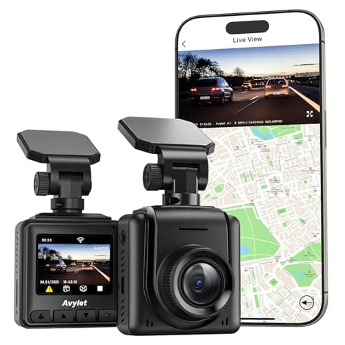 Dashcam Auto WiFi 2K, Mini Vorne Autokamera Unterstützt externes GPS-Modul,APP,IPS-Bildschirm,Ultra Nachtsicht,150°Weitwinkel,WDR,24 Std. Parkmodus und Bewegungserkennung,G-Sensor image