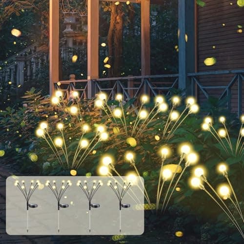SCNNC Firefly Solar Glühwürmchen Gartenlichter 8 LED image