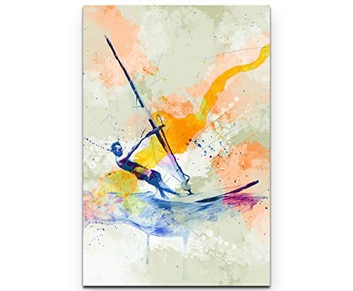 Paul Sinus Art Windsurfer III 90x60cm auf Leinwand gespannt fertig zum aufhängen image