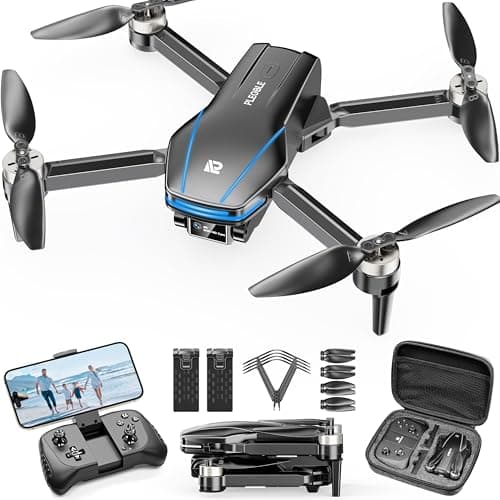 PLEGBLE Drohne mit Kamera 4K für Kinder, Mini Drohne Erwachsene, Bürstenlosem Motor FPV RC Drone mit 5G WiFi, Höhenhaltung, 3D Flip, Kopflos Modus, Flugbahn, Spielzeug Geschenke für Jungen ab 8 Jahre image