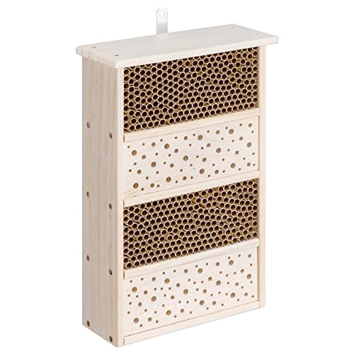 Navaris Insektenhotel aus Holz - Naturbelassenes Insekten Hotel für Fluginsekten image
