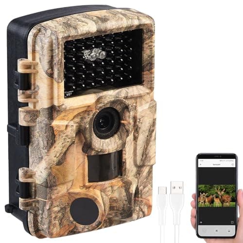 VisorTech Wildtierkamera: WLAN-Full-HD-Wildkamera mit 120°-PIR, Nachtsicht, 6 Mon. Stand-by, App (Wildtierkamera Nachtsicht, WLAN, Übertragung Handy) image
